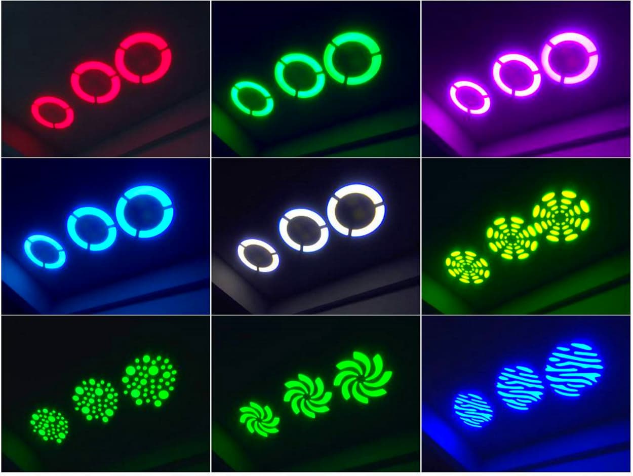 Вращающася поворотная световая голова для дискотек и клубов WASH SPOT GOBO